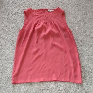Loft Coral Sleeveless Blouse Size M